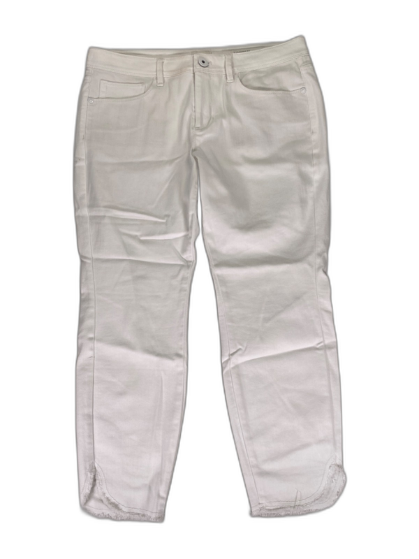 J.Jill Denim Women's White Authentic Fit Slim Ankle Jeans - 8 Petite