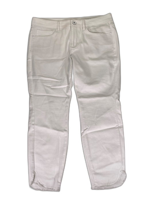 J.Jill Denim Women's White Authentic Fit Slim Ankle Jeans - 8 Petite
