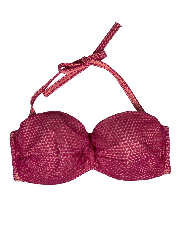 Victoria's Secret Women's Pink Halter Tie/Strapless Bikini Swim Top - 36D