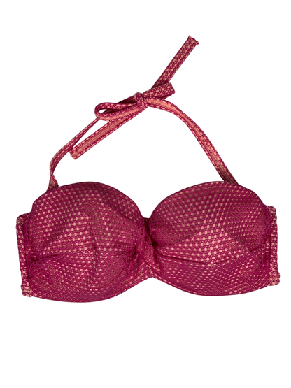 Victoria's Secret Women's Pink Halter Tie/Strapless Bikini Swim Top - 36D