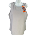 32 Cool Women's Gray/Pearl Blue Ribbed Sleeveless Tank Top W/ Bra - XXL