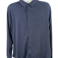 Calvin Klein Men's Blue Long Sleeve Button Up Collared Shirt - XL