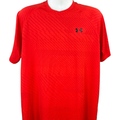 Under Armour Men's Red/Orange Breathable Short Sleeve Athletic Shirt - XL