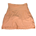 Peter Millar Women's Orange Athletic Pull On Ruffle Trim Golf Skort - L
