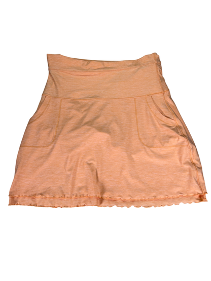 Peter Millar Women's Orange Athletic Pull On Ruffle Trim Golf Skort - L