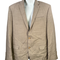 Ralph Lauren Men's Tan/Taupe Linen Blend Long Sleeve Button Up Blazer - 46 Long