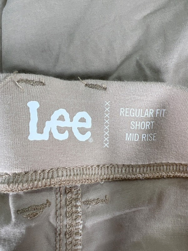 Lee Women's Tan Midrise Cotton Blend Comfort Shorts - 20M image 3
