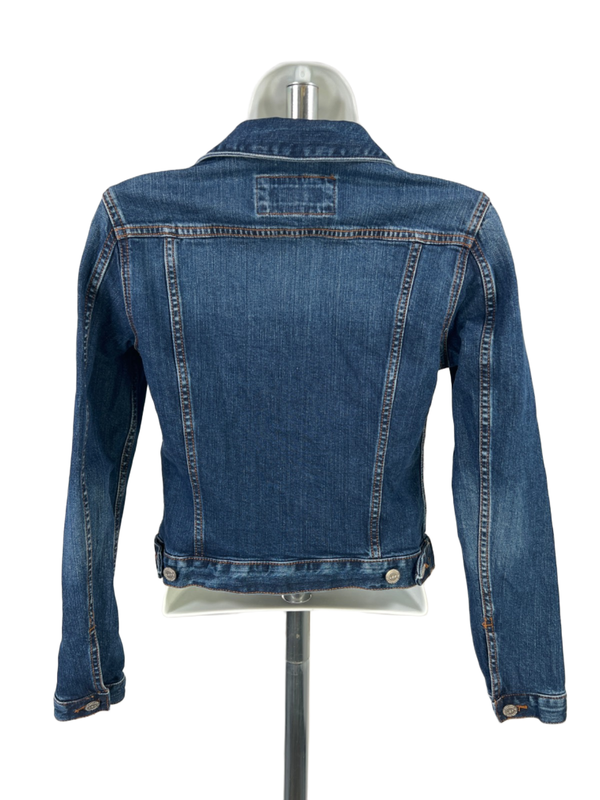 Loft Women's Medium Wash Long Sleeve Button Up Denim Jacket - XS image 2