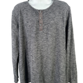 Nordstrom Men's Gray Knit Quarter Button Long Sleeve Sweater - XXXL