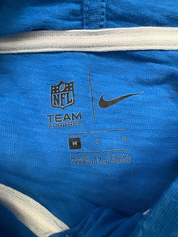 Nike NFL Team Apparel Men’s Blue Detroit Lions Long Sleeve Hooded Shirt - M image 3