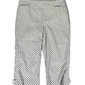 Chico's Women's White/Black Pull On Cropped Pants - 1/US 8