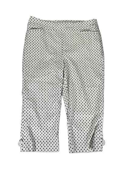 Chico's Women's White/Black Pull On Cropped Pants - 1/US 8