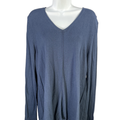 J.Jill Women's Blue Long Sleeve V-Neck Sweater - L