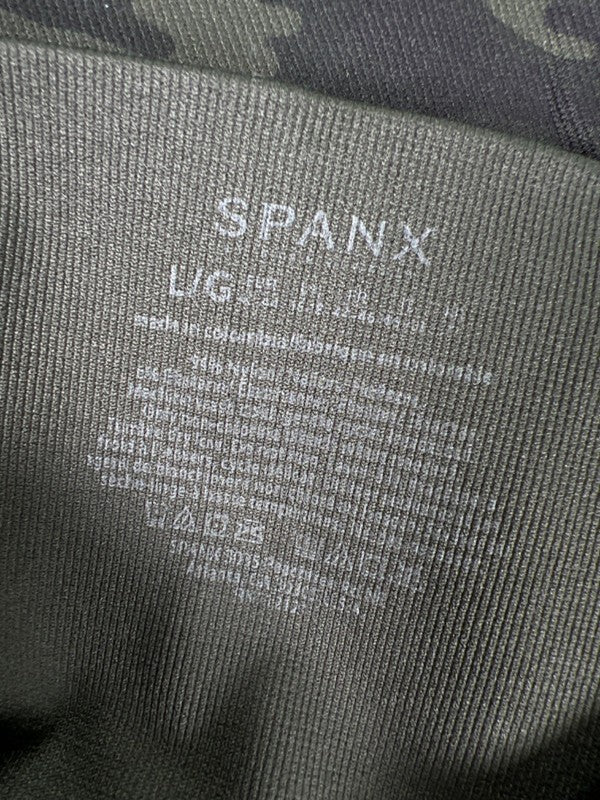 Spanx Women's Green Camoflauge Look At Me Now Tight Athletic Legging Pants - L image 3