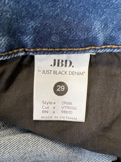 JBD Women's Medium Wash Stretch Denim Slim Straight Jeans - 29 image 4