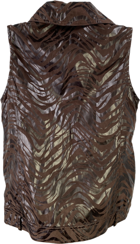 Zenergy by Chico’s Women’s Brown Sleeveless Full Zip Vest - 0/US S image 3