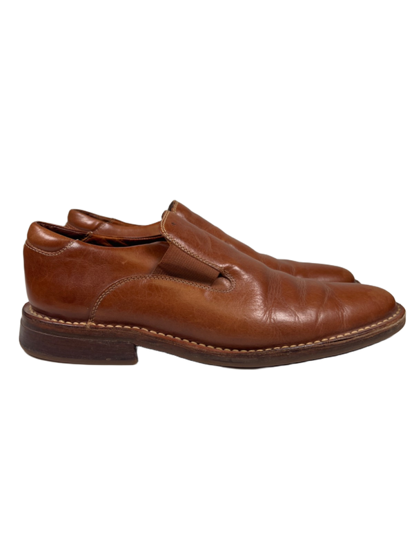 Cole Haan Men's Brown Leather Stitch Detail Slip On Loafers - 8.5