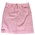 Talbots Women's Pink Checkered Denim Jean Skirt - 6