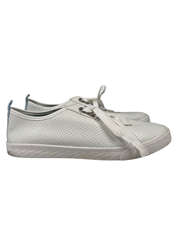 Tommy Bahama Women's White Perforated Lace Up Casual Sneakers - 9