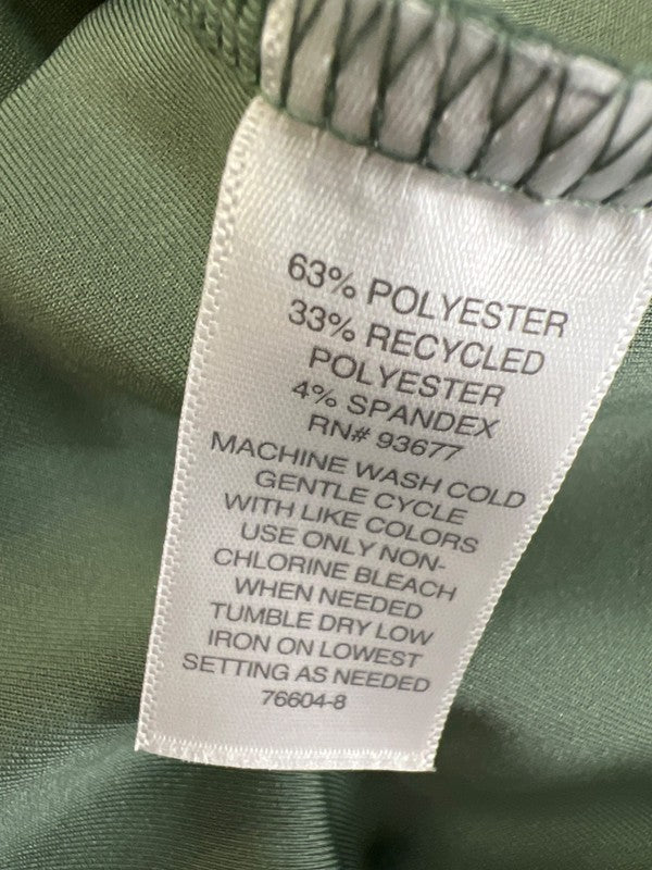Liz Claiborne Women's Green Short Sleeve Pleated Front Blouse - M image 4