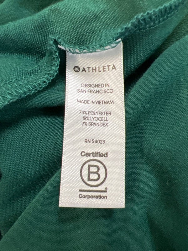 Athleta Women's Green V Neck Side Slit Cami Strap Sleeveless Tank Top - L image 4