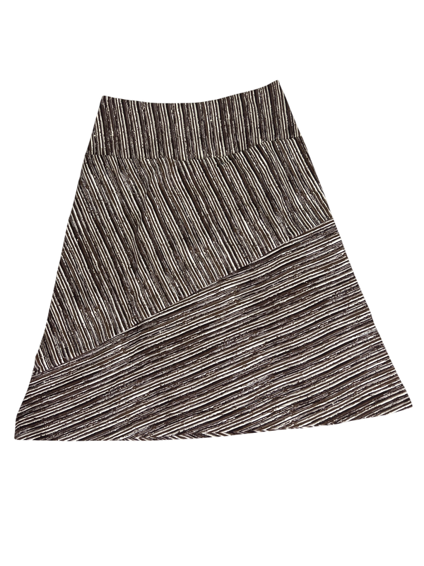 Maggies Organics Women's Brown Stretch Roast Birch Pull On A-Line Skirt - S