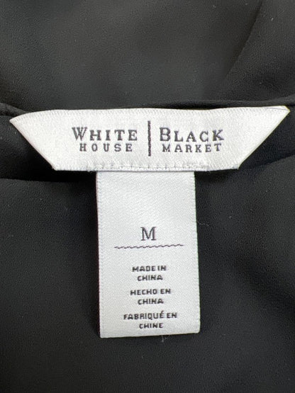White House Black Market Women’s Black Sleeveless Layered Blouse - M image 3