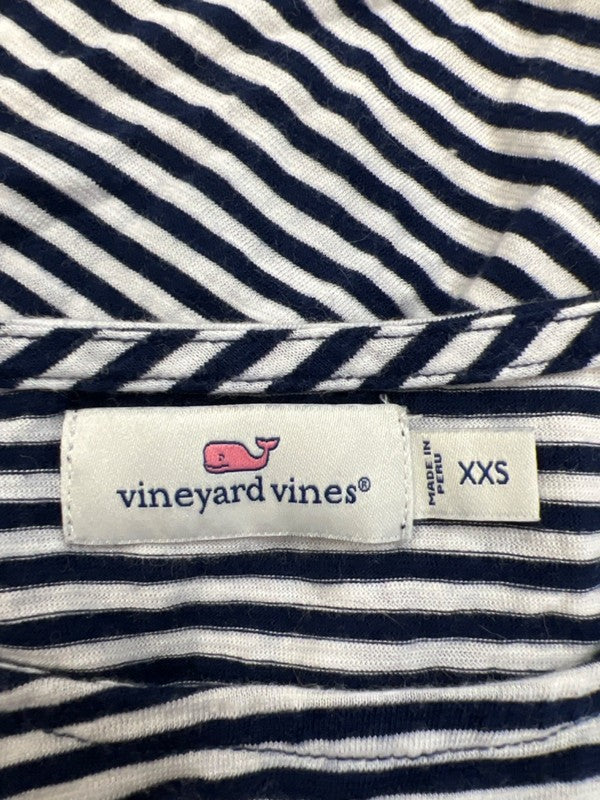 Vineyard Vines Women's Blue/White Striped EDSFTG Motto Long Sleeve Shirt - XXS image 3
