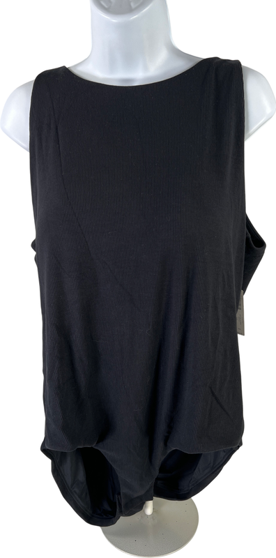 Soma Women’s Black Ribbed High Neck Sleeveless Bodysuit - XXL image 2