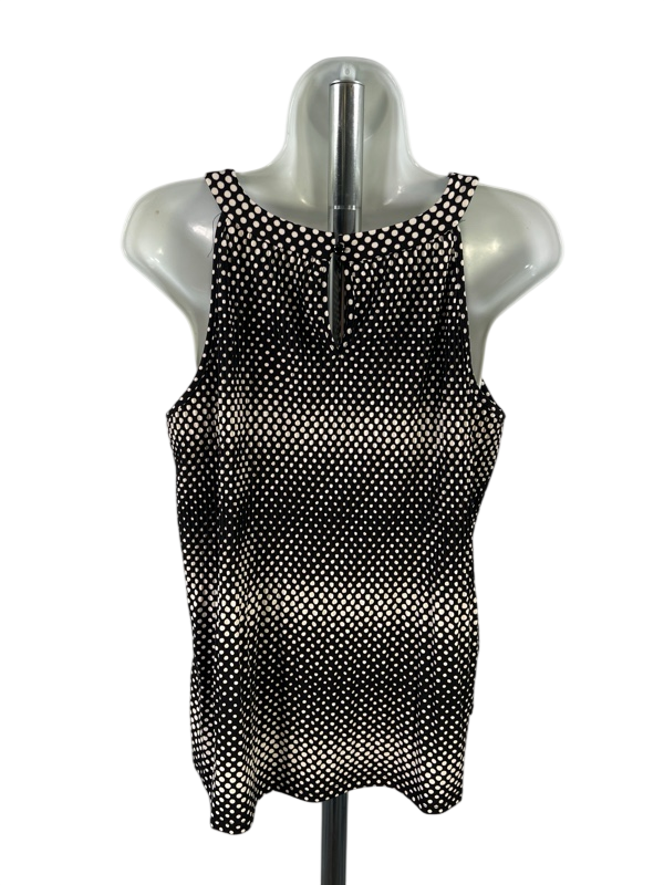 Adrianna Papell Women's Black Pleated Halter Tank Top - M image 2