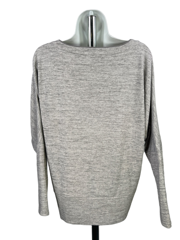 White House Black Market Women's Gray Heather Long Sleeve Sweater Shirt - S image 2