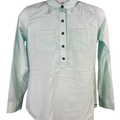 Under Armour Men's Light Blue Loose Long Sleeve Half Button Up Shirt - S