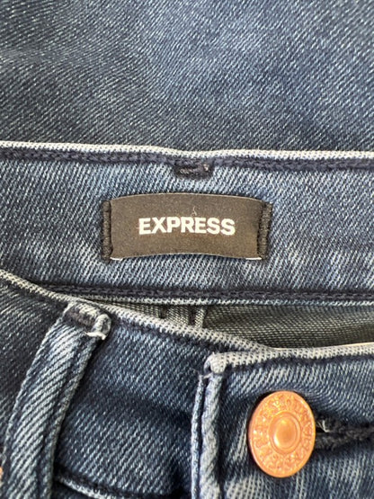Express Women's Dark Wash Super High Rise Slim Ankle Denim Jeans - 00 image 3
