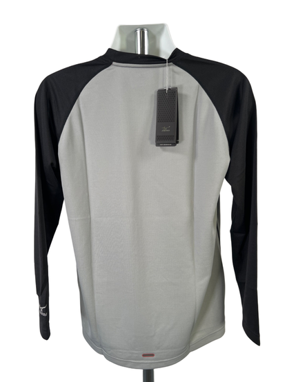 Mizuno Men's Gray Performance Pro Breath Thermo Long Sleeve Baseball Shirt - M image 2