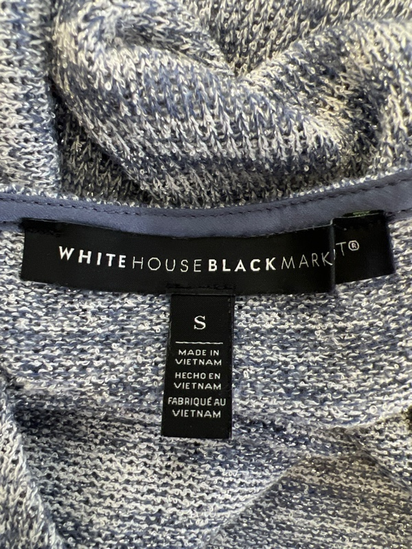 White House Black Market Women's Blue Metallic Tank Top - S image 3