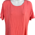 Chico’s Women’s Pink Pleated Back Short Sleeve T-Shirt - 0/US S