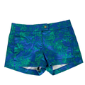 J.Crew Women's Blue/Green Leaf Print 3in Chino Shorts - 0