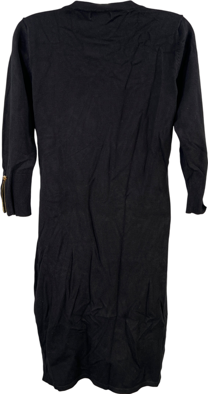 Calvin Klein Women’s Black 3/4 Zip Sleeve Criss Cross Front Sweater Dress - L image 2