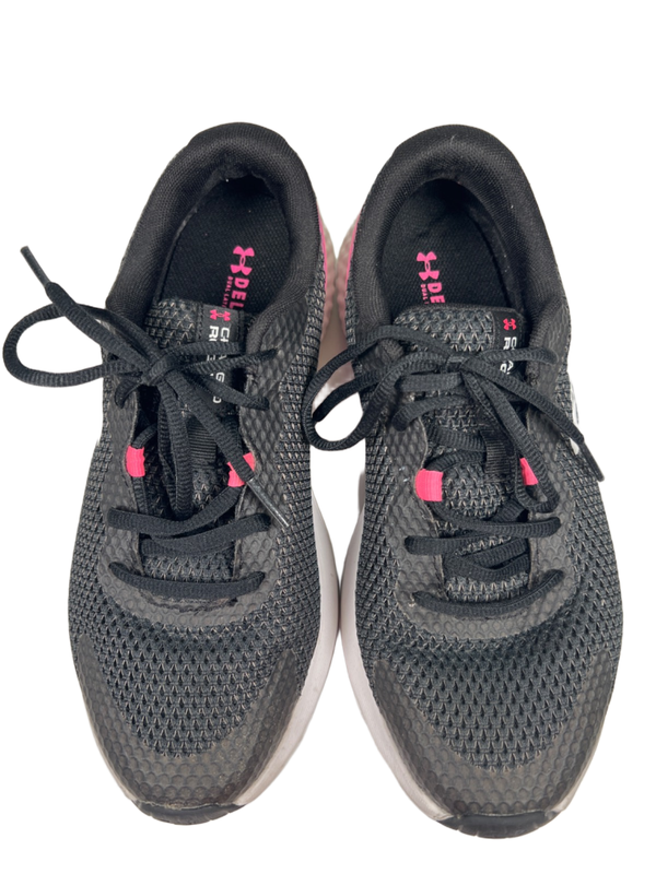 Under Armour Women's Black/Pink Charged Rogue Lace Up Running Sneakers - 7.5 image 3