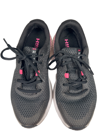 Under Armour Women's Black/Pink Charged Rogue Lace Up Running Sneakers - 7.5 image 3