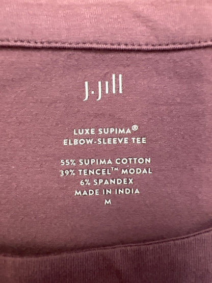 J Jill Women's Purple Luxe Elbow Sleeve Tee Shirt - M image 3