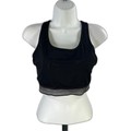 Nike Women's Black/Green Padded Athletic Racerback Sports Bra - L