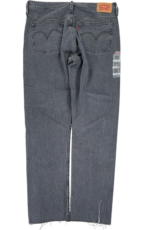 Levi’s Men’s Gray 501 Button Fly Skinny Jeans - 31x28 image 3