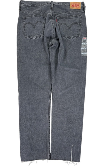 Levi’s Men’s Gray 501 Button Fly Skinny Jeans - 31x28 image 3