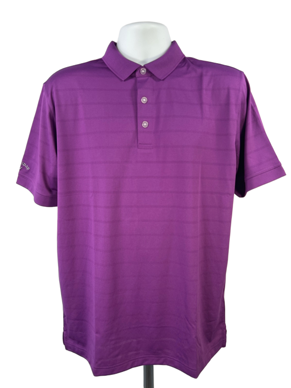 Callaway Men's Purple Opti-Dri Short Sleeve Golf Polo Shirt - M