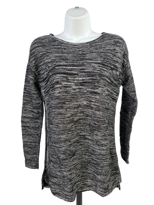 Ellen Tracy Women's Black/White Knit Long Sleeve Sweater - S