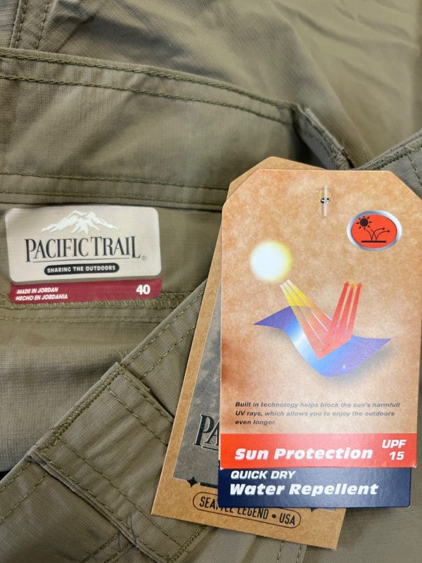 Pacific Trail Men's Tan Water Repellent Ripstop Cargo Shorts - 40 image 3