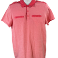Guess Men's Pink Bliss Short Sleeve Polo Shirt - L