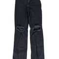 Hollister Women's Black Ultra High Rise 90s Straight Distressed Jeans - 0 Long