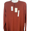 Croft and Barrow Men's Orange The Extra Soft Henley Shirt - L